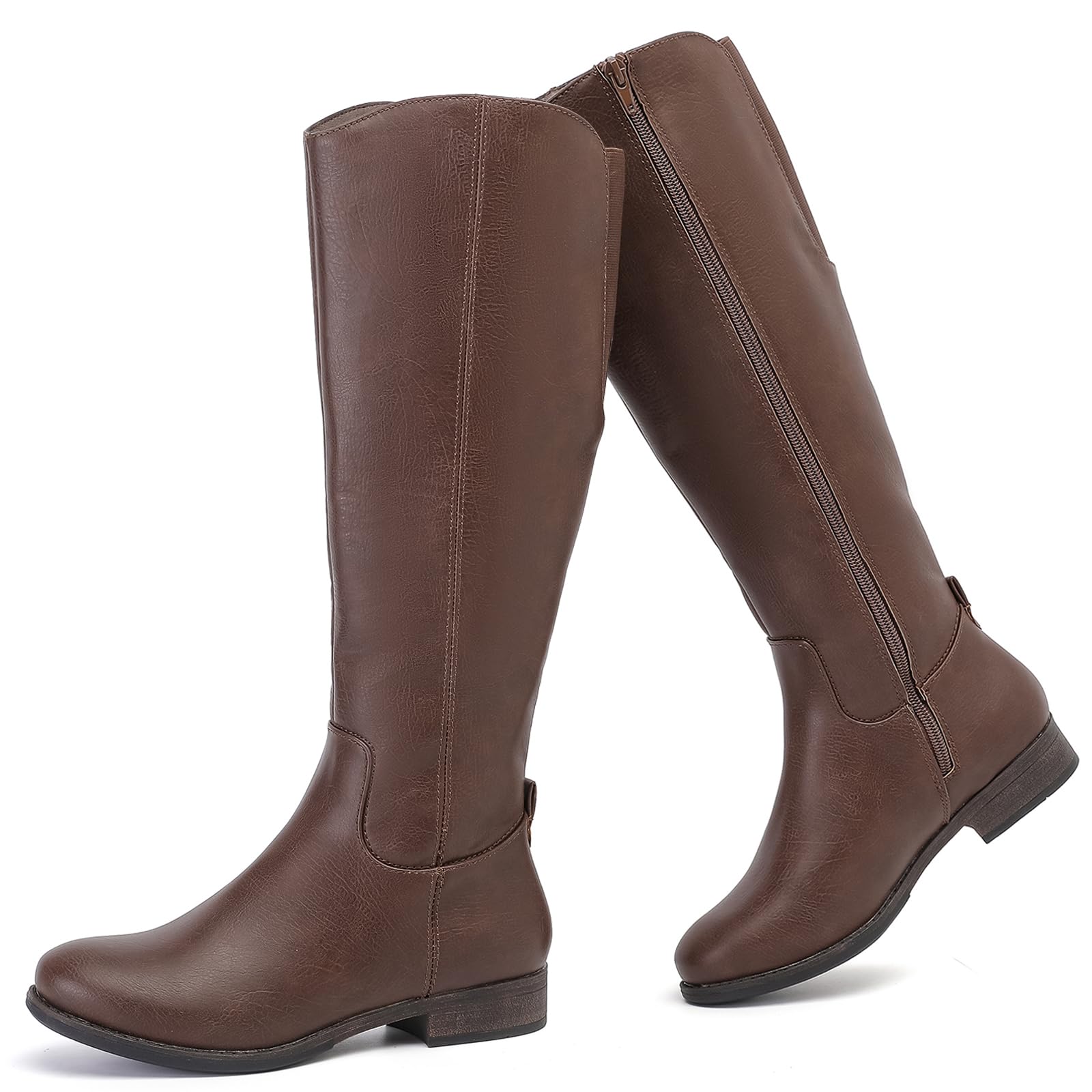 Women's Knee High Boots Stylish Comfort Round Toe Tall Riding Combat Boot Classic Fashion Fall Winter Boots for Women.